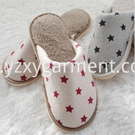 White spotted home warm slippers